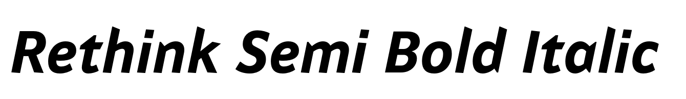 Rethink Semi Bold Italic